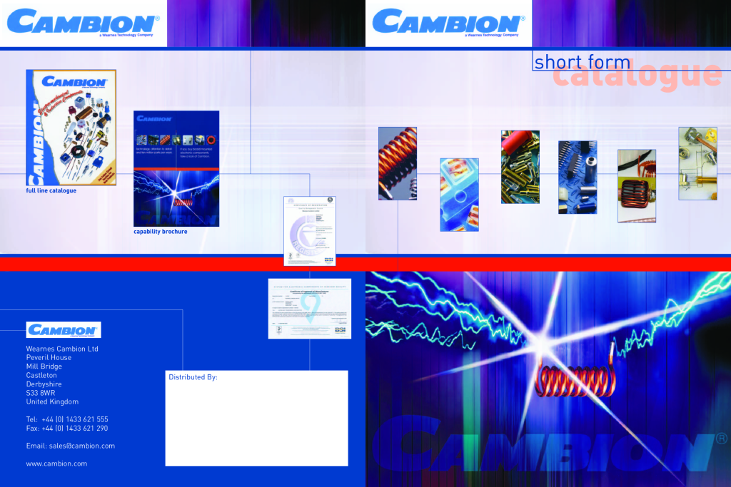 Produktkatalog von Cambion