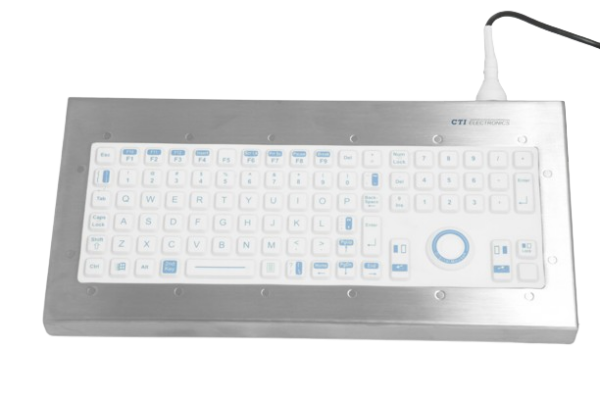 KIO7XU6 Series Hospital Keyboard with Orbital Mouse